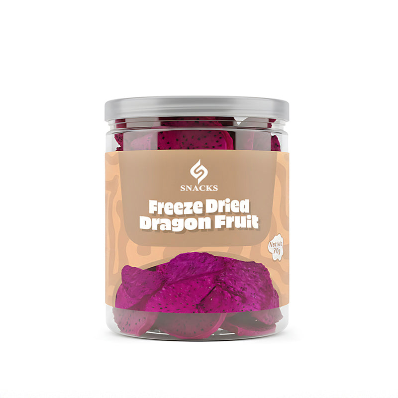 دراجون فروت مجففة (freeze dried dragon fruit on yogurt)
