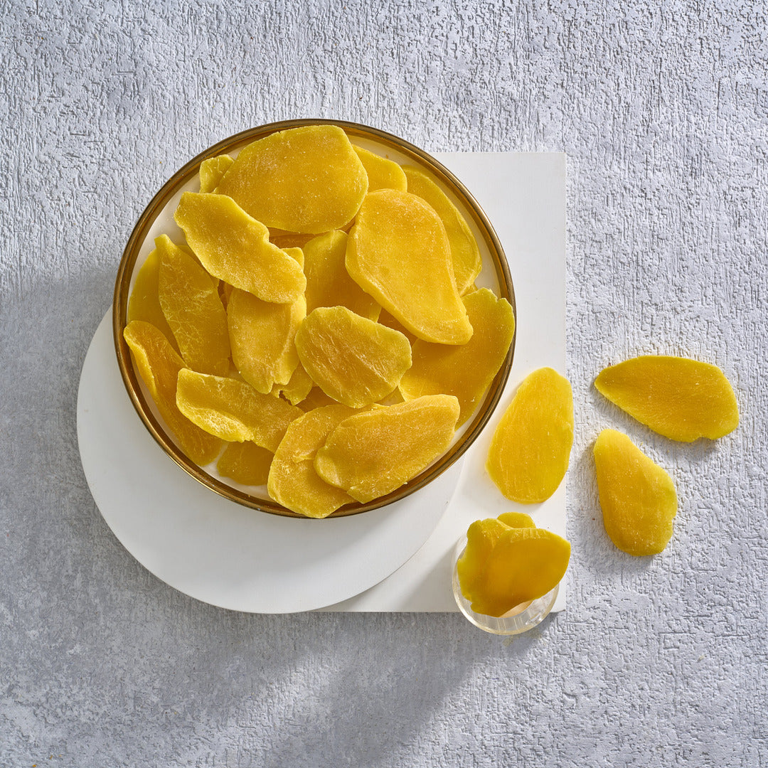 مانجو مجففة بالحرارة شرائح صفراء
