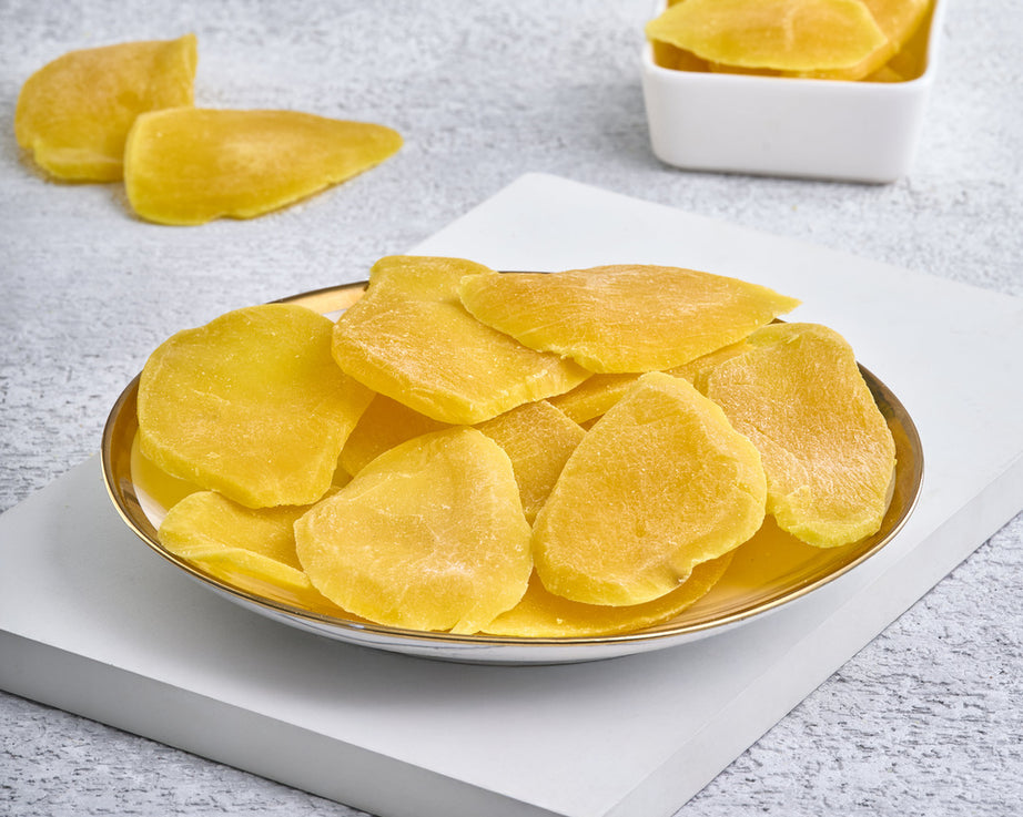 مانجو مجففة بالحرارة شرائح صفراء