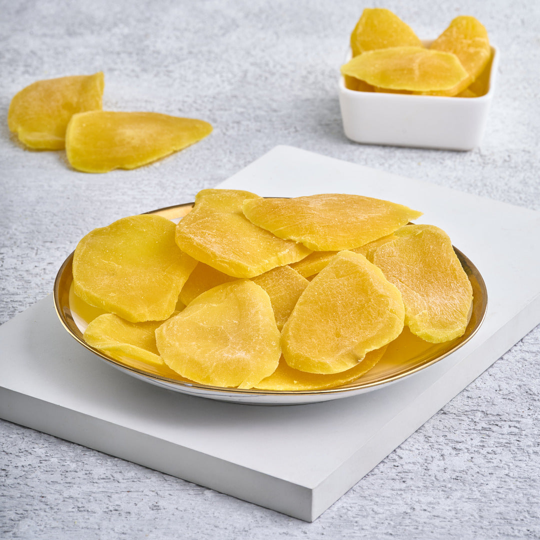 مانجو مجففة بالحرارة شرائح صفراء