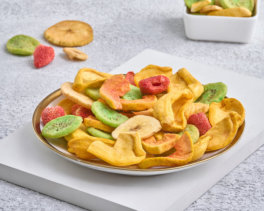 فواكه مقرمشة مجففة بالتبريد